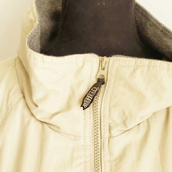 RedHead Cream Grey Fleece Lined B & T Men's Full Zip with Phone Pocket Size 3X - Picture 7 of 10